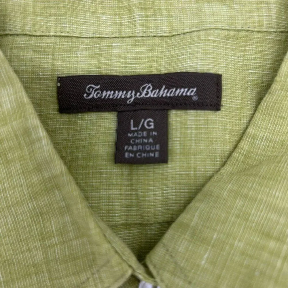 Tommy Bahama Green Casual Button Down Shirt - Picture 3 of 6